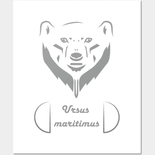 Polar bear in vintage style Posters and Art